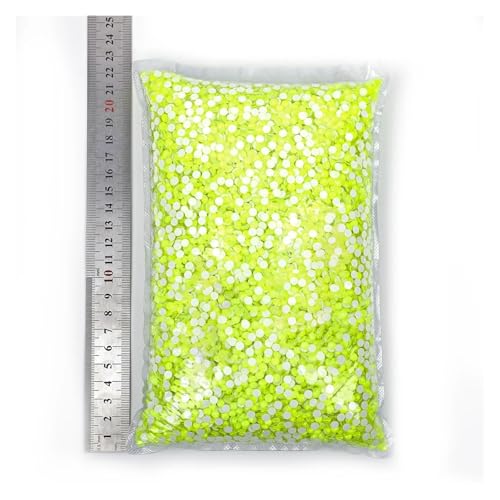 SQING 14400 Stück Großhandel Neon Non HotFix Strasssteine ​​im Großpaket SS6-SS30 Flatback Strass Nagel Strass for Tasche(Citrine Neon,SS10-14400pcs) von SQING