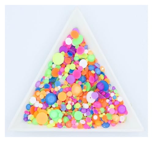 SQING 14400 Stück Großhandel Neon Non HotFix Strasssteine ​​im Großpaket SS6-SS30 Flatback Strass Nagel Strass for Tasche(Mix Colors,SS12-14400pcs) von SQING