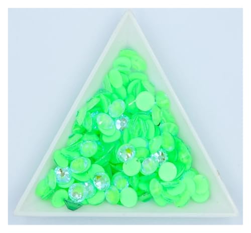 SQING 14400 Stück Großhandel Neon Non HotFix Strasssteine ​​im Großpaket SS6-SS30 Flatback Strass Nagel Strass for Tasche(Peridot AB,SS16-14400pcs) von SQING