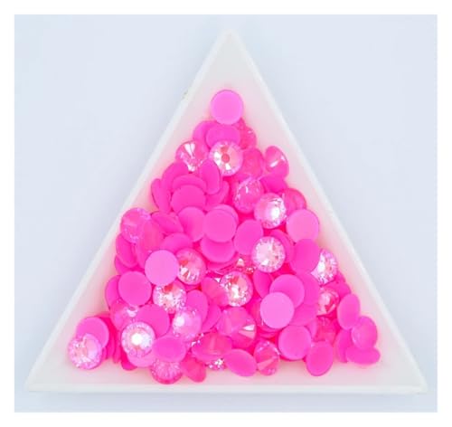 SQING 14400 Stück Großhandel Neon Non HotFix Strasssteine ​​im Großpaket SS6-SS30 Flatback Strass Nagel Strass for Tasche(Rose AB,SS12-14400pcs) von SQING