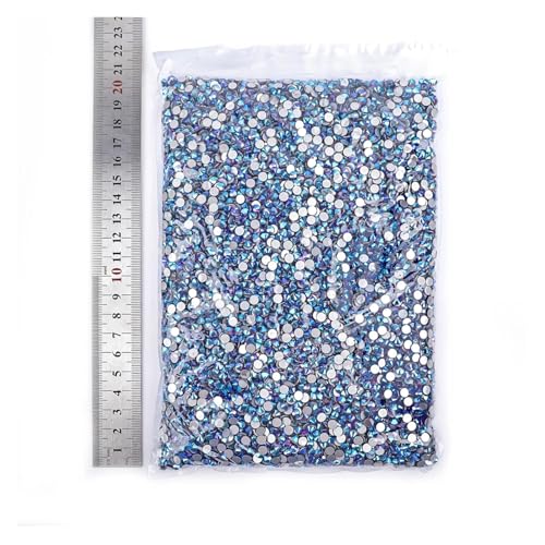 SQING 14400 Stück Großhandel Shimmer AB Non Hotfix Strasssteine ​​Großpackung SS16 SS20 Flatback Nail Art Strass for Weihnachten(DK.amethyst AB,SS12-14400pcs) von SQING