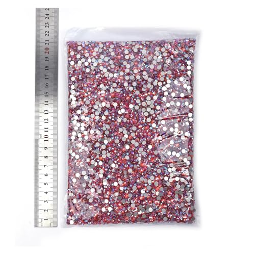 SQING 14400 Stück Großhandel Shimmer AB Non Hotfix Strasssteine ​​Großpackung SS16 SS20 Flatback Nail Art Strass for Weihnachten(Orange AB,SS16-14400pcs) von SQING