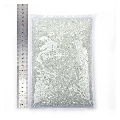 SQING 14400 Stück Großhandel Shimmer AB Non Hotfix Strasssteine ​​Großpackung SS16 SS20 Flatback Nail Art Strass for Weihnachten(Transparent Clear,SS20-14400pcs) von SQING