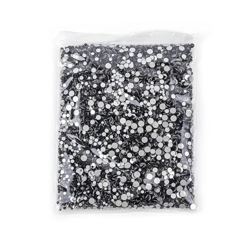 SQING 14400 Stück Ss3-ss20 Großpackung Großpackung Nicht Hot Fix Strasssteine ​​mit flacher Rückseite, Kristall-Strass, glitzert Stein for 3D-Nagelbekleidung(Jet Black) von SQING