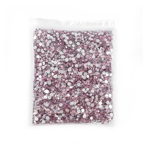 SQING 14400 Stück Ss3-ss20 Großpackung Großpackung Nicht Hot Fix Strasssteine ​​mit flacher Rückseite, Kristall-Strass, glitzert Stein for 3D-Nagelbekleidung(Lt.pink) von SQING