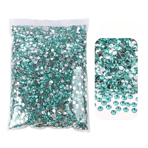 SQING 2 mm 3 mm 4 mm 5 mm 6 mm Flatback-Strasssteine ​​aus Kunstharz mit silberner Unterseite, nicht Hotfix, im großen Paket for DIY-Handwerk, Nail-Art-Dekor(08,SS16 4mm 25000pcs) von SQING