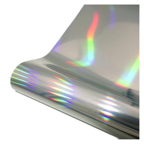 SQING 25 cm breites weiches metallisches Wärmetransfer-Vinyl for Schneiden von Hologrammen, elastischem PU-Chrom-T-Shirt, for Aufbügeln auf HTV-Folie, Rollen(12,25CMx3M) von SQING