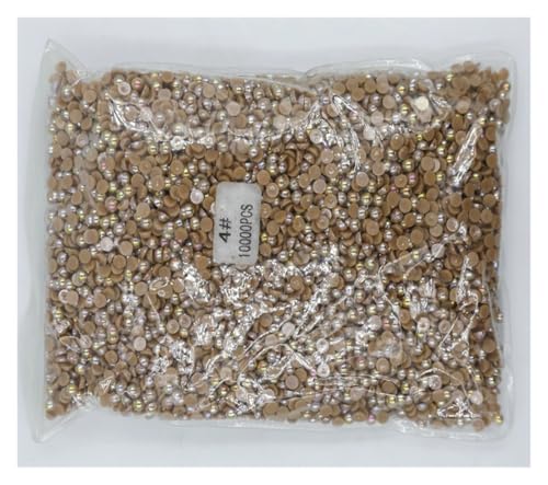 SQING 2mm, 4mm, 5mm, 6mm, 8mm, 10mm, 12mm Jelly Light Coffee AB Flache Rückseite ABS Runde Halbperlen, Nachahmung Kunststoff Halbperlen(10mm 2000pcs) von SQING