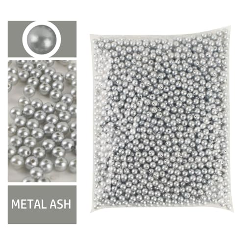 SQING 3-12 mm 500 g ABS-Perlen mit geraden Löchern, rund, Kunststoffimitat, gerade Löcher, rund, Kunststoffimitat, Perlen for Handarbeiten und Schmuckherstellung(Black,10mm 900pcs) von SQING