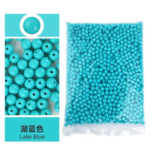 SQING 3-20mm 500g Acryl Solide Perforierte Perle ABS Solide Perle Handgemachte DIY Kleidung Zubehör for Stickerei und Schmuck Produktion(Hole green,3mm 45000pcs) von SQING