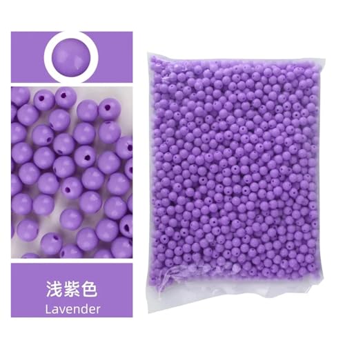 SQING 3-20mm 500g Acryl Solide Perforierte Perle ABS Solide Perle Handgemachte DIY Kleidung Zubehör for Stickerei und Schmuck Produktion(Light purple,12mm 500pcs) von SQING