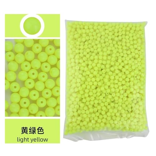 SQING 3-20mm 500g Acryl Solide Perforierte Perle ABS Solide Perle Handgemachte DIY Kleidung Zubehör for Stickerei und Schmuck Produktion(Light yellow,20mm100pcs) von SQING