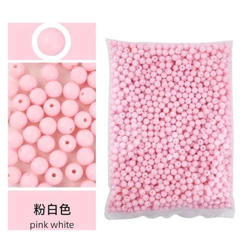 SQING 3-20mm 500g Acryl Solide Perforierte Perle ABS Solide Perle Handgemachte DIY Kleidung Zubehör for Stickerei und Schmuck Produktion(Pink,3mm 45000pcs) von SQING