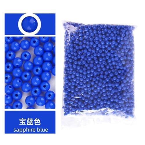 SQING 3-20mm 500g Acryl Solide Perforierte Perle ABS Solide Perle Handgemachte DIY Kleidung Zubehör for Stickerei und Schmuck Produktion(Sapphire,12mm 500pcs) von SQING