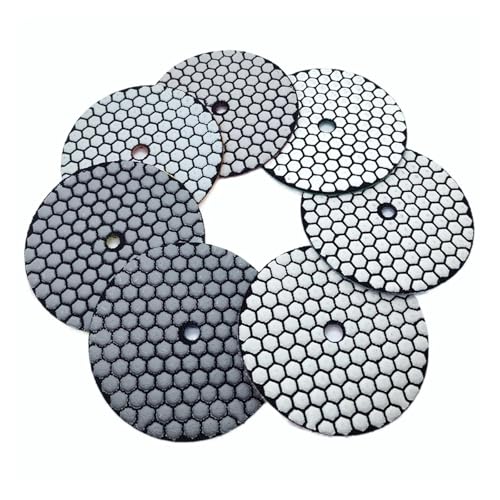 SQING 3" 4" Diamant-Polierpads 80 mm/100 mm Trocken- und Nass-Polierscheibe for Schleifen von Marmor, Granit, Beton, Schleifset(Grit 1500 1PC,3 inches) von SQING