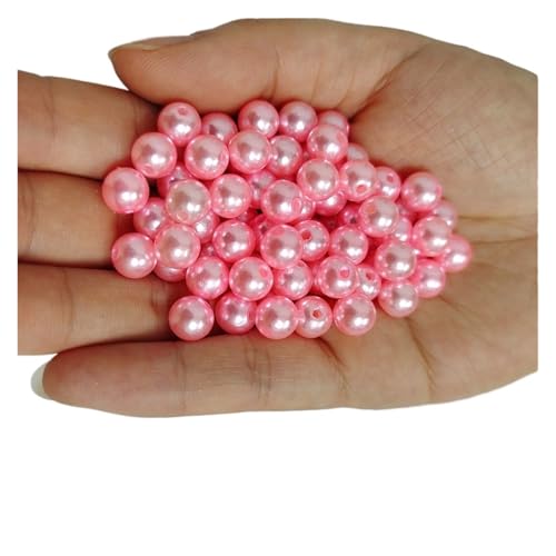 SQING 500 Gramm 3mm-30mm Runde Perlen 2 Löcher Imitation Perle for Handwerk Dekorationen Frauen DIY Kleidung Schmuck Nähen auf Perlen Zubehör(Light Pink,5mm 8500pcs) von SQING