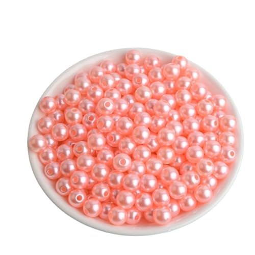 SQING 500 Gramm 3mm-30mm Runde Perlen 2 Löcher Imitation Perle for Handwerk Dekorationen Frauen DIY Kleidung Schmuck Nähen auf Perlen Zubehör(Light Rose,12mm 550pcs) von SQING