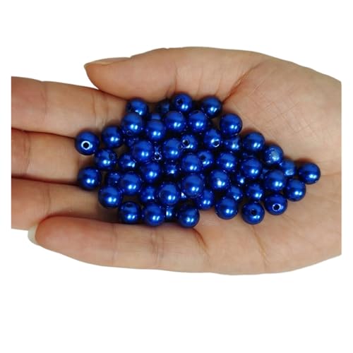 SQING 500 Gramm 3mm-30mm Runde Perlen 2 Löcher Imitation Perle for Handwerk Dekorationen Frauen DIY Kleidung Schmuck Nähen auf Perlen Zubehör(Sapphire,12mm 550pcs) von SQING