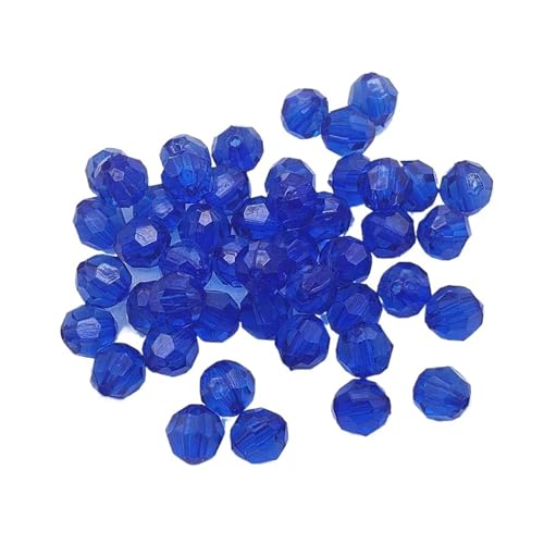 SQING 6–20 mm große, klare, facettierte Acrylperlen for handgefertigte Schmuckherstellung, Halskette/Ohrring, DIY-Herstellung/Schmuckzubehör(Royal blue,20mm 100pcs) von SQING