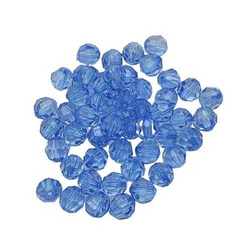 SQING 6–20 mm große, klare, facettierte Acrylperlen for handgefertigte Schmuckherstellung, Halskette/Ohrring, DIY-Herstellung/Schmuckzubehör(Sky blue,8mm 1800pocs) von SQING