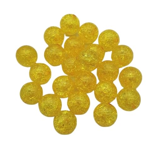 SQING 8/10/12/14/16 mm klare runde Perlen mit Risseffekt for handgefertigte Halsketten-Ohrringe DIY-Teile. Schmuckzubehör und Komponenten(Gold yellow,10mm 850pcs) von SQING