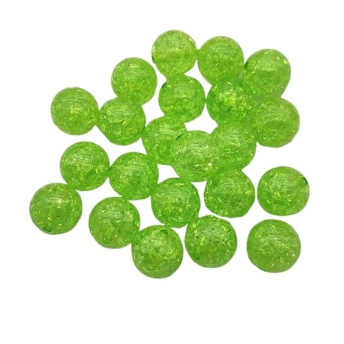 SQING 8/10/12/14/16 mm klare runde Perlen mit Risseffekt for handgefertigte Halsketten-Ohrringe DIY-Teile. Schmuckzubehör und Komponenten(Green,8mm 1700pcs) von SQING