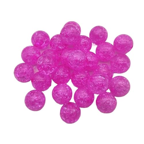 SQING 8/10/12/14/16 mm klare runde Perlen mit Risseffekt for handgefertigte Halsketten-Ohrringe DIY-Teile. Schmuckzubehör und Komponenten(Hot pink,10mm 850pcs) von SQING