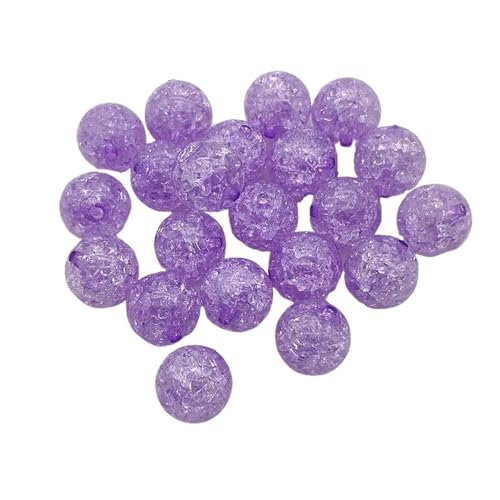 SQING 8/10/12/14/16 mm klare runde Perlen mit Risseffekt for handgefertigte Halsketten-Ohrringe DIY-Teile. Schmuckzubehör und Komponenten(Purple,10mm 850pcs) von SQING