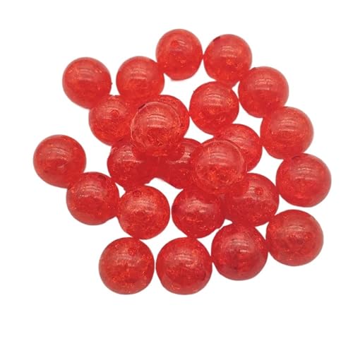 SQING 8/10/12/14/16 mm klare runde Perlen mit Risseffekt for handgefertigte Halsketten-Ohrringe DIY-Teile. Schmuckzubehör und Komponenten(Red,12mm 490pcs) von SQING