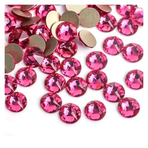 SQING 8 große + 8 kleine 1440 Stück bunte Nail-Art-Strass-Dekorationen, glitzernde Diamant-Strasssteine ​​mit flacher Rückseite, nicht Hotfix(Rose,SS20-1440pcs) von SQING