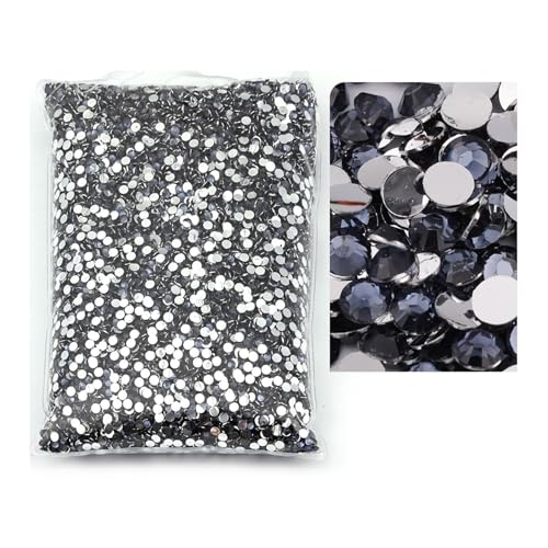 SQING Großes Paket, 2–6 mm, Kunstharz, nicht Hotfix-Strasssteine, Bulk-Großhandel, flache Rückseite, Kunststoff-Kristalle, Nagel-DIY-Glitzerstein(Ink Blue,2mm SS6-10000pcs) von SQING