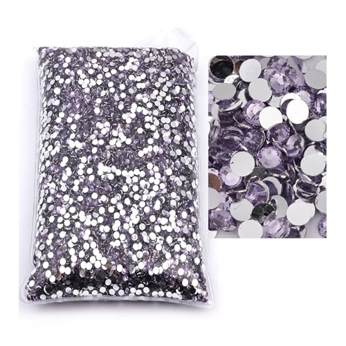 SQING Großes Paket, 2–6 mm, Kunstharz, nicht Hotfix-Strasssteine, Bulk-Großhandel, flache Rückseite, Kunststoff-Kristalle, Nagel-DIY-Glitzerstein(Lavender,4mm SS16-5000pcs) von SQING