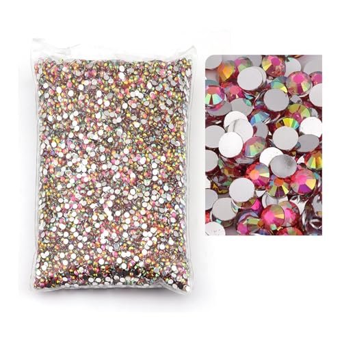 SQING Großes Paket, 2–6 mm, Kunstharz, nicht Hotfix-Strasssteine, Bulk-Großhandel, flache Rückseite, Kunststoff-Kristalle, Nagel-DIY-Glitzerstein(Light Rose AB,2mm SS6-10000pcs) von SQING