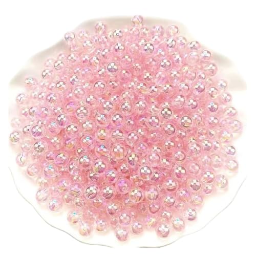 SQING Großes Paket 3/4/5/6/8/10 Großhandel AB Farbe Runde Acryl Perlen Gerade Loch Transparent for Schmuck Machen DIY Armband(Colour1,10mm 900PCS) von SQING