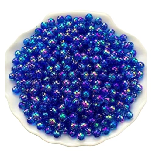 SQING Großes Paket 3/4/5/6/8/10 Großhandel AB Farbe Runde Acryl Perlen Gerade Loch Transparent for Schmuck Machen DIY Armband(Colour12,10mm 900PCS) von SQING