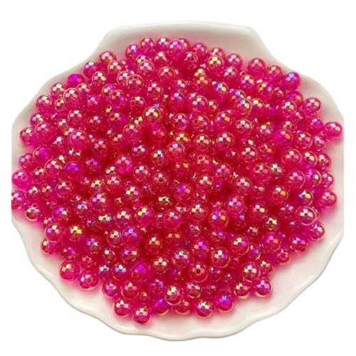 SQING Großes Paket 3/4/5/6/8/10 Großhandel AB Farbe Runde Acryl Perlen Gerade Loch Transparent for Schmuck Machen DIY Armband(Colour2,10mm 900PCS) von SQING