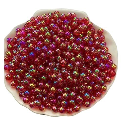 SQING Großes Paket 3/4/5/6/8/10 Großhandel AB Farbe Runde Acryl Perlen Gerade Loch Transparent for Schmuck Machen DIY Armband(Colour20,4mm 14000pcs) von SQING