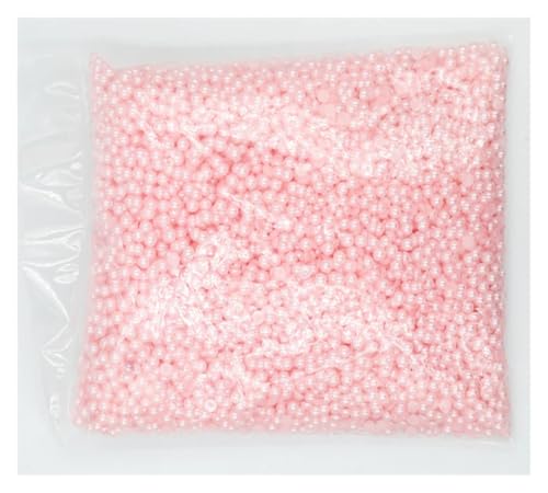 SQING Großpackung 1,5 mm ~ 14 mm Kunstperlen Elfenbeinweiß AB Mehrfarbige halbrunde Perle mit flacher Rückseite ABS-Kunststoff DIY Nail Art Glitzer(Light Pink,3mm 10000pcs) von SQING