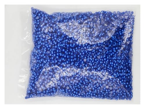 SQING Großpackung 1,5 mm ~ 14 mm Kunstperlen Elfenbeinweiß AB Mehrfarbige halbrunde Perle mit flacher Rückseite ABS-Kunststoff DIY Nail Art Glitzer(Sapphire,3mm 10000pcs) von SQING