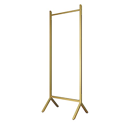 SQMGFA Robuste Kleiderstange, schlichtes, bodenstehendes Kleiderdisplay für Schlafzimmer, Ausstellungsraum für den Einsatz in Bekleidungsgeschäften zu Hause/Golden/150 cm (Golden 150 cm) von SQMGFA