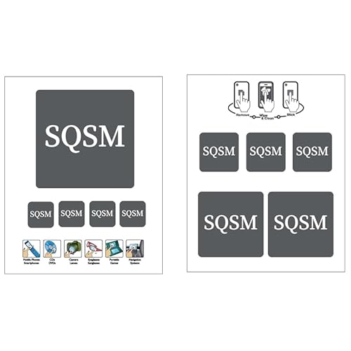 SQSM Fingerabdruck-Radiergummis, die bequem überall haften, wiederverschließbare, wiederverwendbare Pads, die Fingerabdrücke von Kühlschränken, Wasserflecken auf Spiegeln entfernen und Brillen und von SQSM