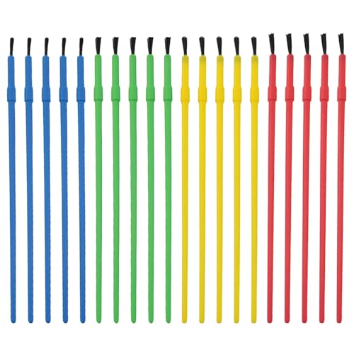 SQXBK 100 Stück rot, blau, gelb und grün, 16 cm, Bastelpinsel für Kinder, Kunststoff-Pinsel, Pflanzenfarbe, Detail-Malset SQXBK 100 Stück rot, blau, gelb und grün, 16 cm, Bastelpinsel für Kinder, Kunststoff-Pinsel, Pflanzenfarbe, Detail-Malset von SQXBK