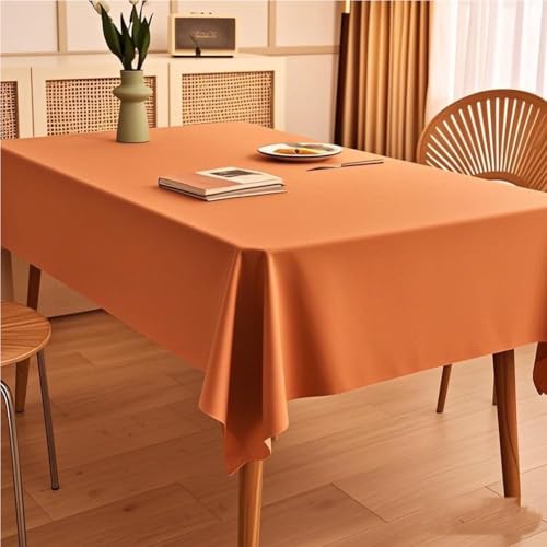 SQYDFDC Rechteckige wasserdichte Tischdecke Orange橘色 130 * 140cm von SQYDFDC