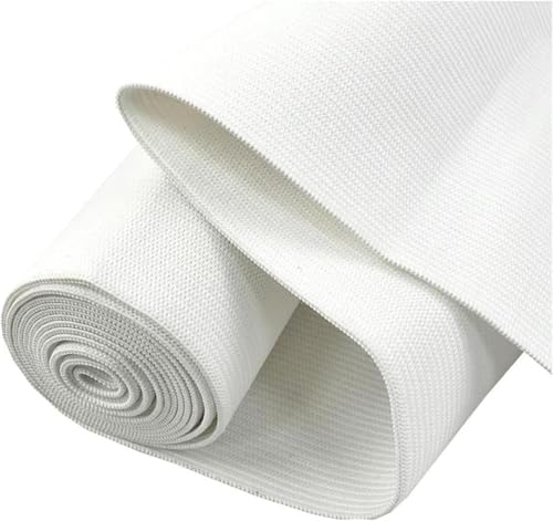 elastisch, elastische Schnur, elastische Schnur, 1 Meter 10-50 cm Gummibänder for Nähen Weiches Gummiband Unterwäsche Hosen Elastisches Gurtband DIY Zubehör(White,10cm) von SRBLRM