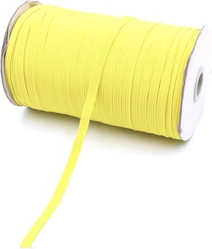 elastisch, elastische Schnur, elastische Schnur, 20 Meter 3 mm / 6 mm elastische Bänder Gummiband elastische Linie DIY dekorative Nähen Taille Band Bekleidungszubehör(Yellow,3mm) von SRBLRM