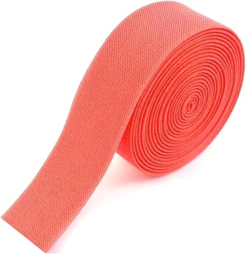 elastisch, elastische Schnur, elastische Schnur, 5 Meter 10–50 mm elastische Bänder for Hosen Taille Gummiband Stretch Gurtband DIY Kleidung Nähzubehör(Watermelonred,30mm) von SRBLRM