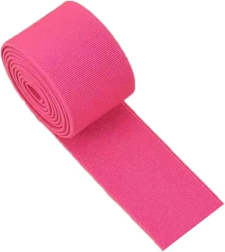 elastisch, elastische Schnur, elastische Schnur, 5 Meter Gummiband, 3 cm breit, flach, Hosengummiband, verdicktes Rockgummiband, Nähzubehör(Rose Red) von SRBLRM