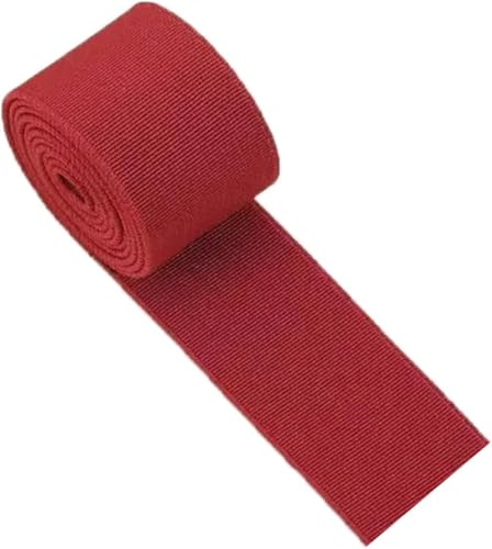 elastisch, elastische Schnur, elastische Schnur, 5 Meter Gummiband, 3 cm breit, flach, Hosengummiband, verdicktes Rockgummiband, Nähzubehör(Wine Red) von SRBLRM