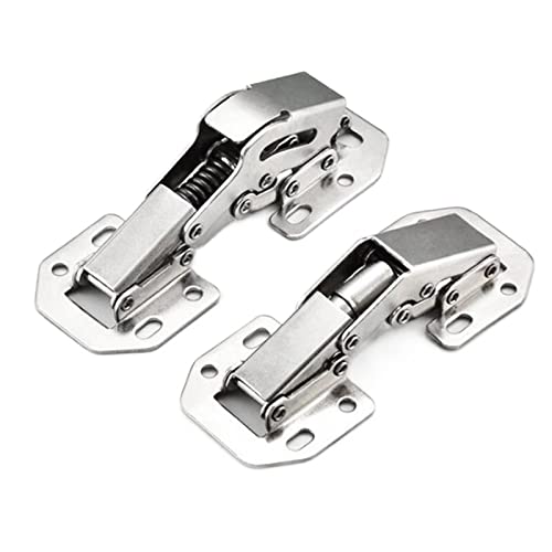 SRKATI Deckbeschläge Marine-Hardware 2 Stück 90-Grad-Brückenscharniere ohne Bohren, Federscharniere, Schranktüren, Möbelbeschläge(3 inches) von SRKATI