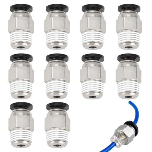 SRLWMYI 10 Stück PC4-M10 Stecker Luft PTFE Tube Push Schnellverschraubung für E3D-V6 Gewinde M10 von SRLWMYI